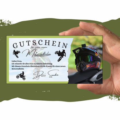 Gutschein - Motorradhelm Geschenkgutschein