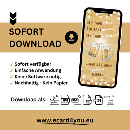 eCARD - Animierte Einladungskarte Geburtstag