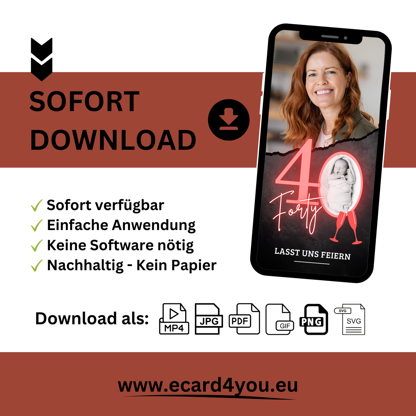 eCARD - Animierte Einladungskarte Geburtstag
