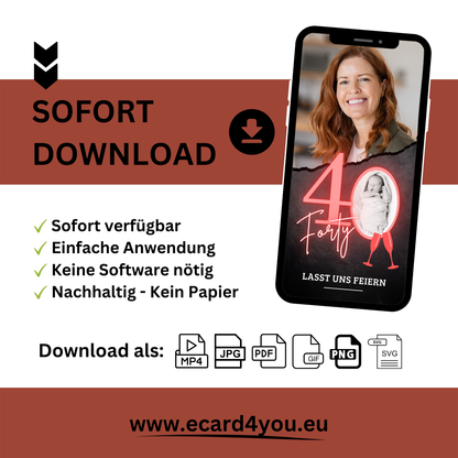 eCARD - Animierte Einladungskarte Geburtstag