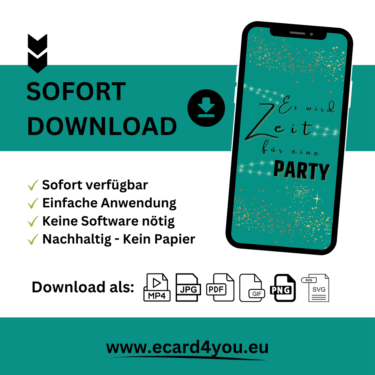 eCARD - Animierte Einladungskarte Geburtstag