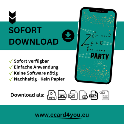eCARD - Animierte Einladungskarte Geburtstag