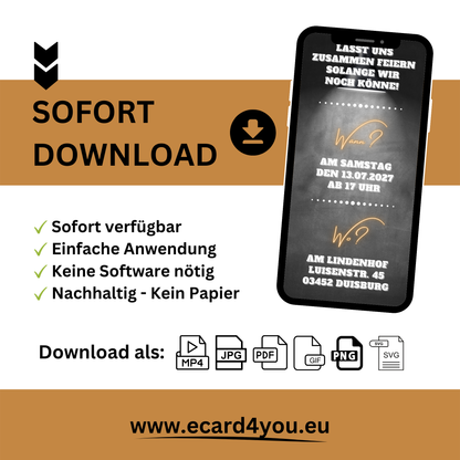 eCARD - Lustige Einladungskarte Geburtstag