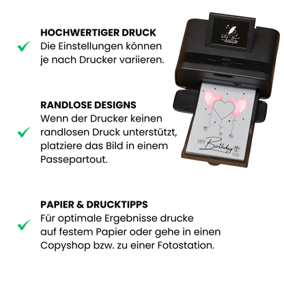 Geldgeschenk - Geschenk für den Geburtstag mit rosa Herzen