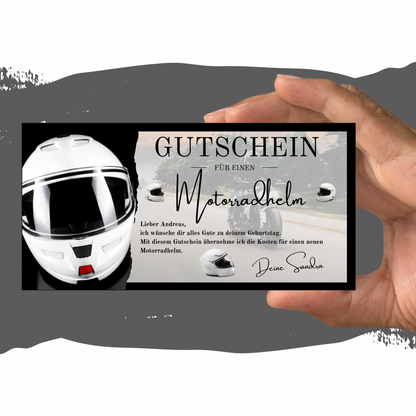 Gutschein - Motorradhelm Geschenkgutschein