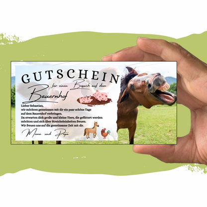 Gutschein - Urlaub Bauernhof