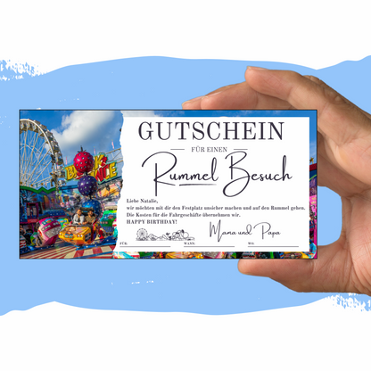 Gutschein - Rummel Besuch Erlebnisgutschein