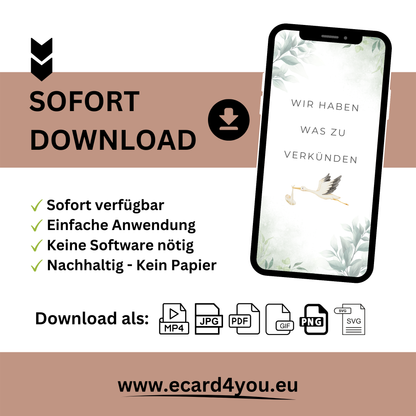 eCARD - Animierte Verkündung Geburt