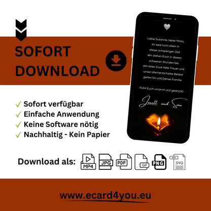 eCARD - Beileidsbekundung und Trauerkarte