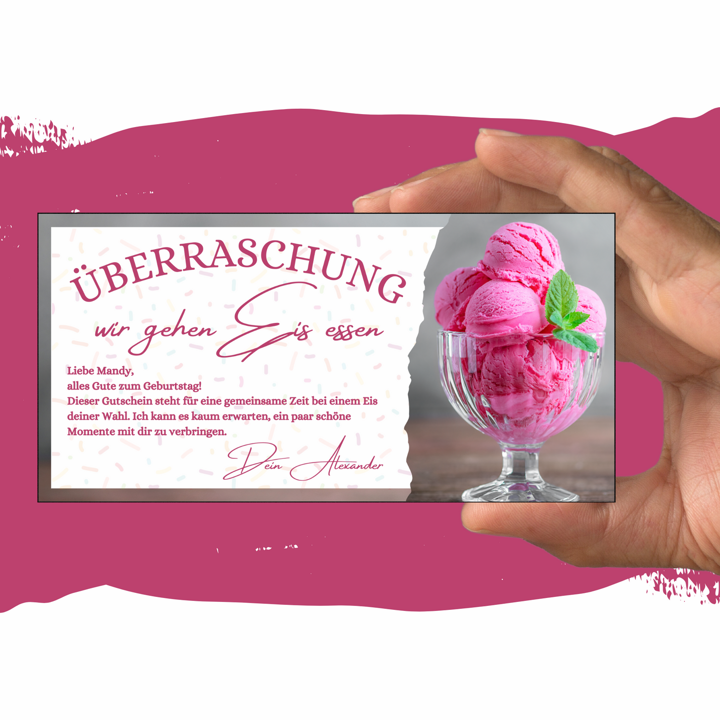 Gutschein - Eis Essen Geschenkgutschein