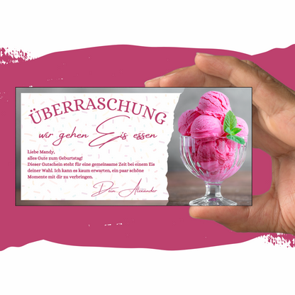 Gutschein - Eis Essen Geschenkgutschein