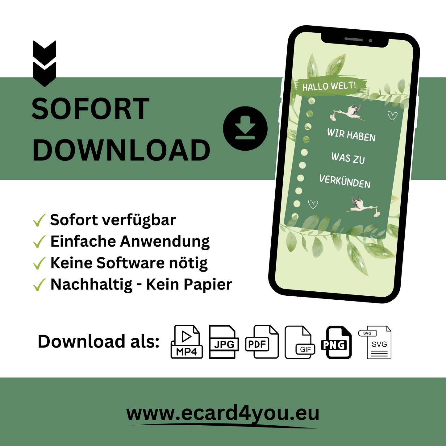eCARD - Animierte Verkündung Geburt