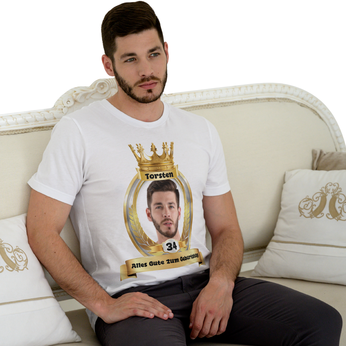 Party-T-Shirt zum 18. Geburtstag Krone