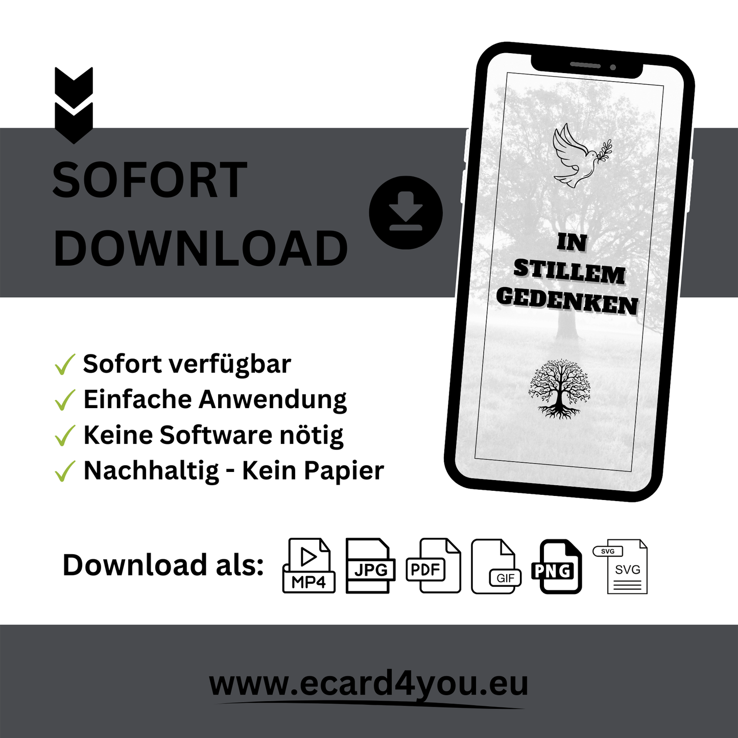 eCARD - Trauerkarte und Beileidsbekundung
