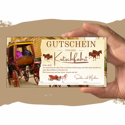 Gutschein - Kutschfahrt Rundfahrt Pferdekutsche