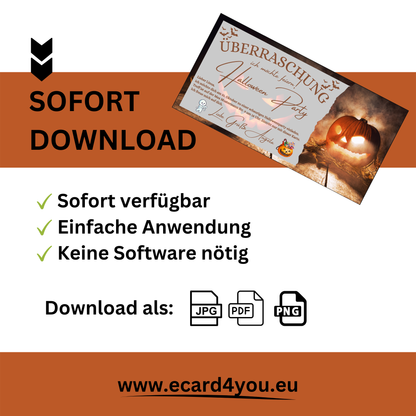 Gutschein - Halloween Party Geschenkgutschein