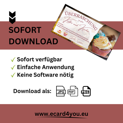 Gutschein - Kaffee und Kuchen Geschenkgutschein
