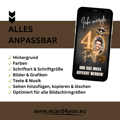 eCARD - Lustige Einladungskarte Geburtstag