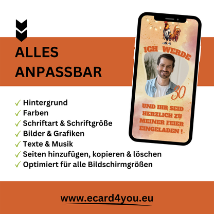 eCARD - Lustige Einladungskarte Geburtstag
