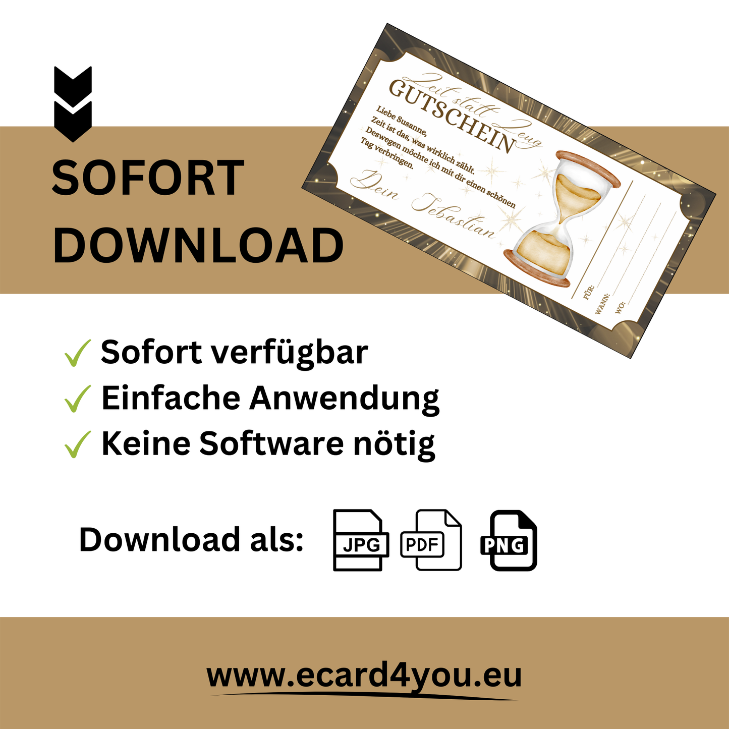 Gutschein - Gemeinsame Zeit statt Zeug als Geschenkidee