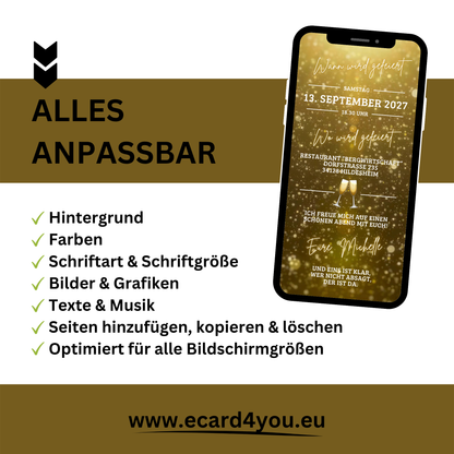 eCARD - Animierte Einladungskarte Geburtstag