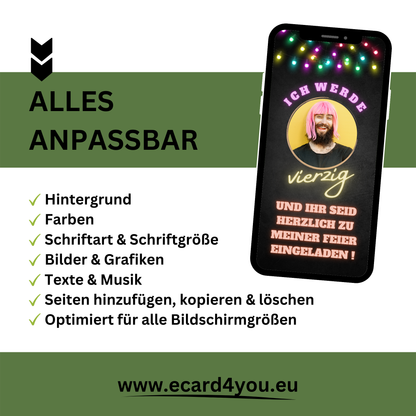 eCARD - Lustige Einladungskarte Geburtstag