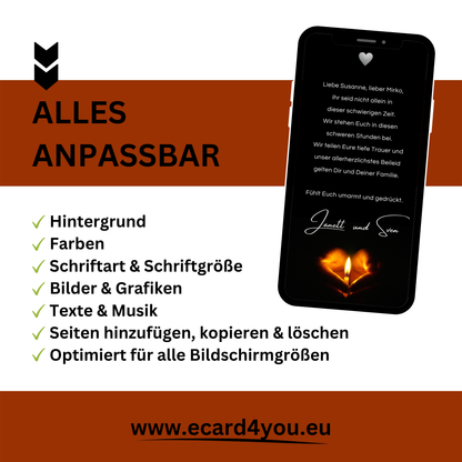 eCARD - Beileidsbekundung und Trauerkarte
