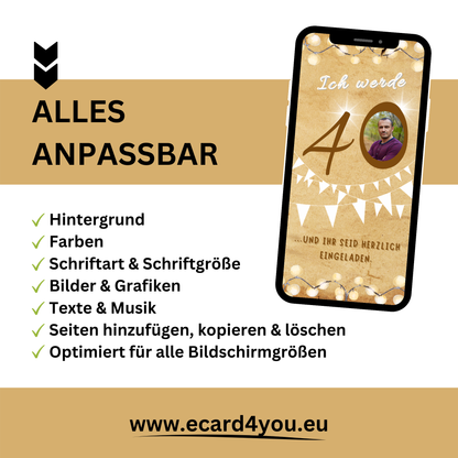eCARD - Animierte Einladungskarte Geburtstag