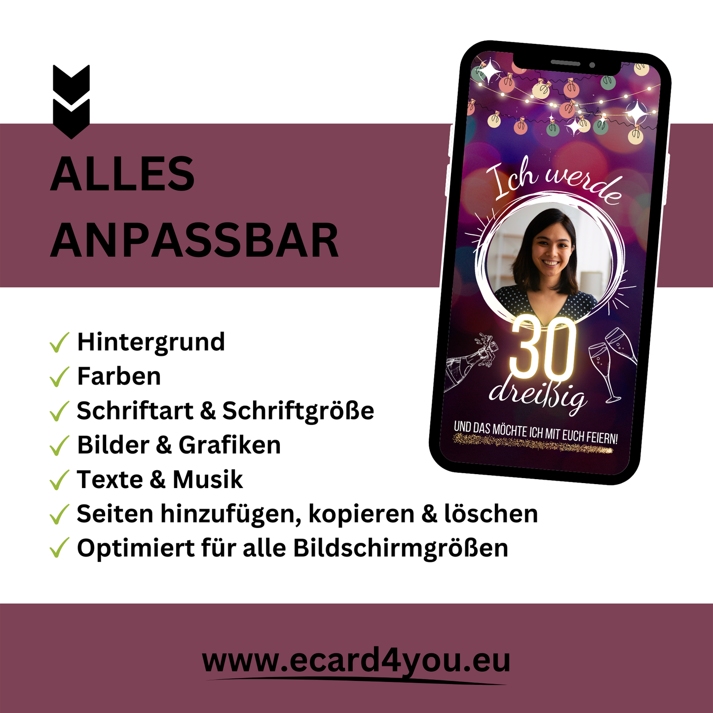 eCARD - Animierte Einladungskarte Geburtstag