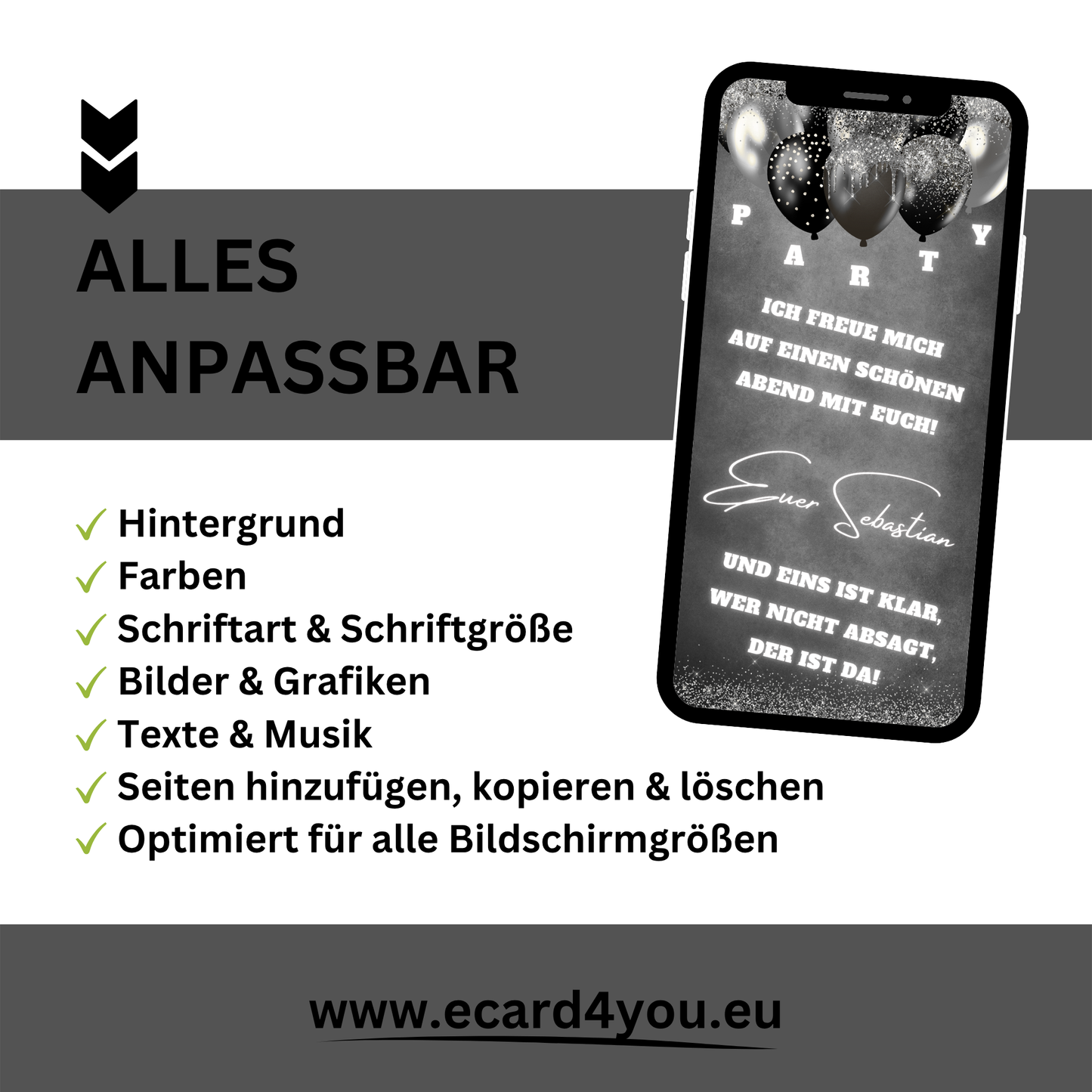 eCARD - Animierte Einladungskarte Geburtstag