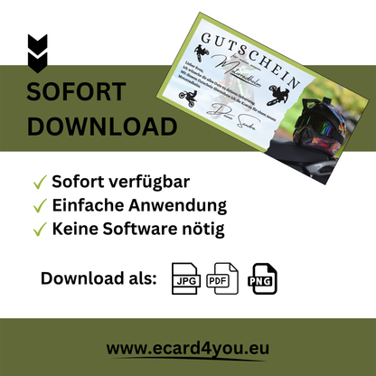 Gutschein - Motorradhelm Geschenkgutschein