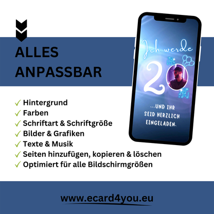 eCARD - Animierte Einladungskarte Geburtstag