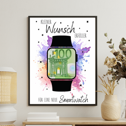 Geldgeschenk - Kleiner Wunscherfüller für eine Smartwatch