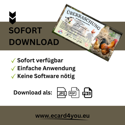 Gutschein - Urlaub Bauernhof