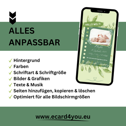 eCARD - Animierte Verkündung Geburt