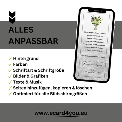 eCARD - Beileidsbekundung und Trauerkarte