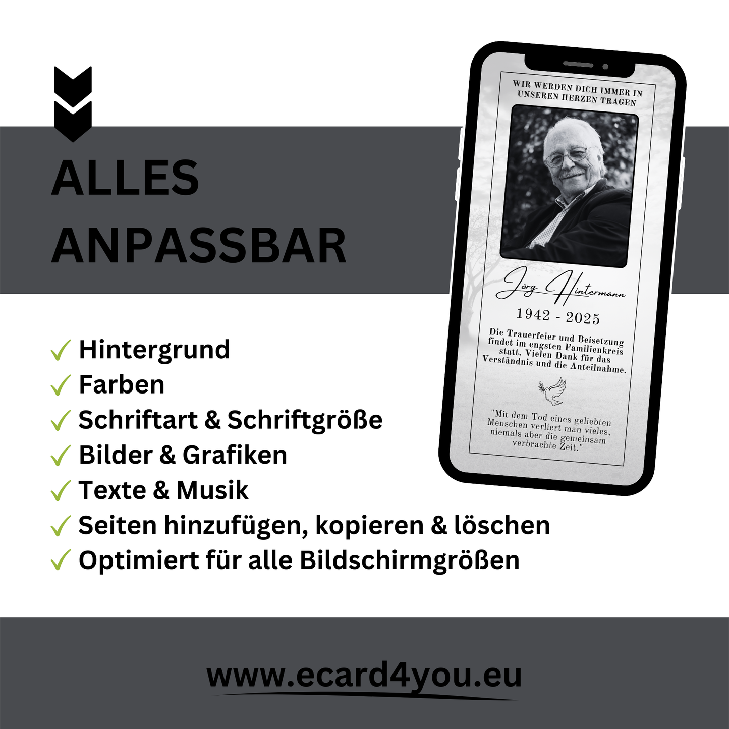 eCARD - Trauerkarte und Beileidsbekundung