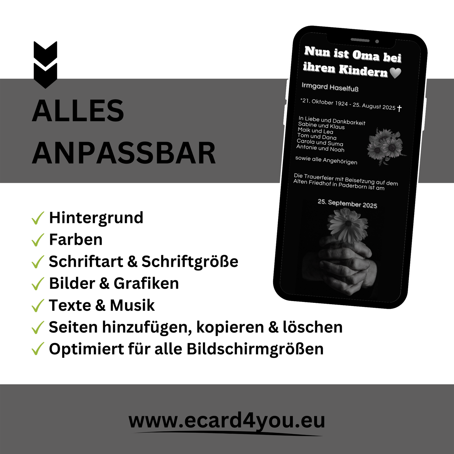 eCARD - Trauerkarte und Beileidsbekundung