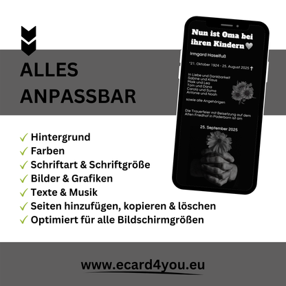 eCARD - Trauerkarte und Beileidsbekundung