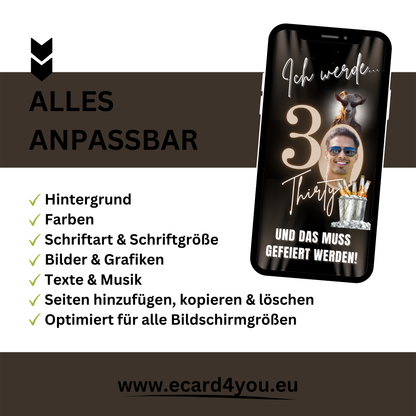 eCARD - Lustige Einladungskarte Geburtstag