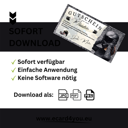 Gutschein - Motorradhelm Geschenkgutschein