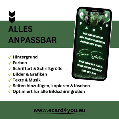 eCARD - Animierte Einladungskarte Geburtstag