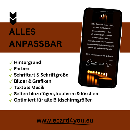 eCARD - Beileidsbekundung und Trauerkarte