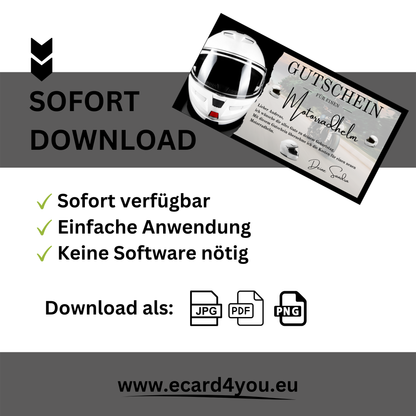 Gutschein - Motorradhelm Geschenkgutschein