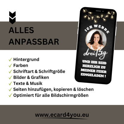 eCARD - Lustige Einladungskarte Geburtstag