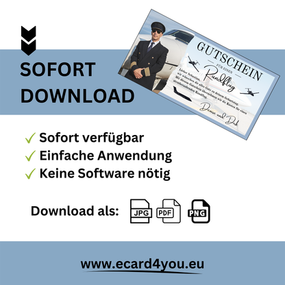 Gutschein - Flugzeug Rundflug Erlebnisgutschein