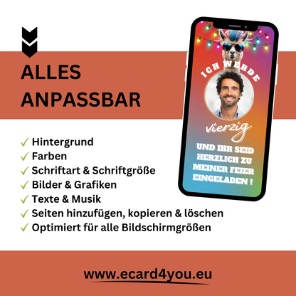 eCARD - Lustige Einladungskarte Geburtstag