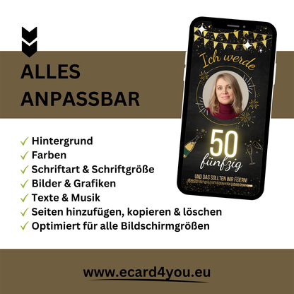 eCARD - Animierte Einladungskarte Geburtstag
