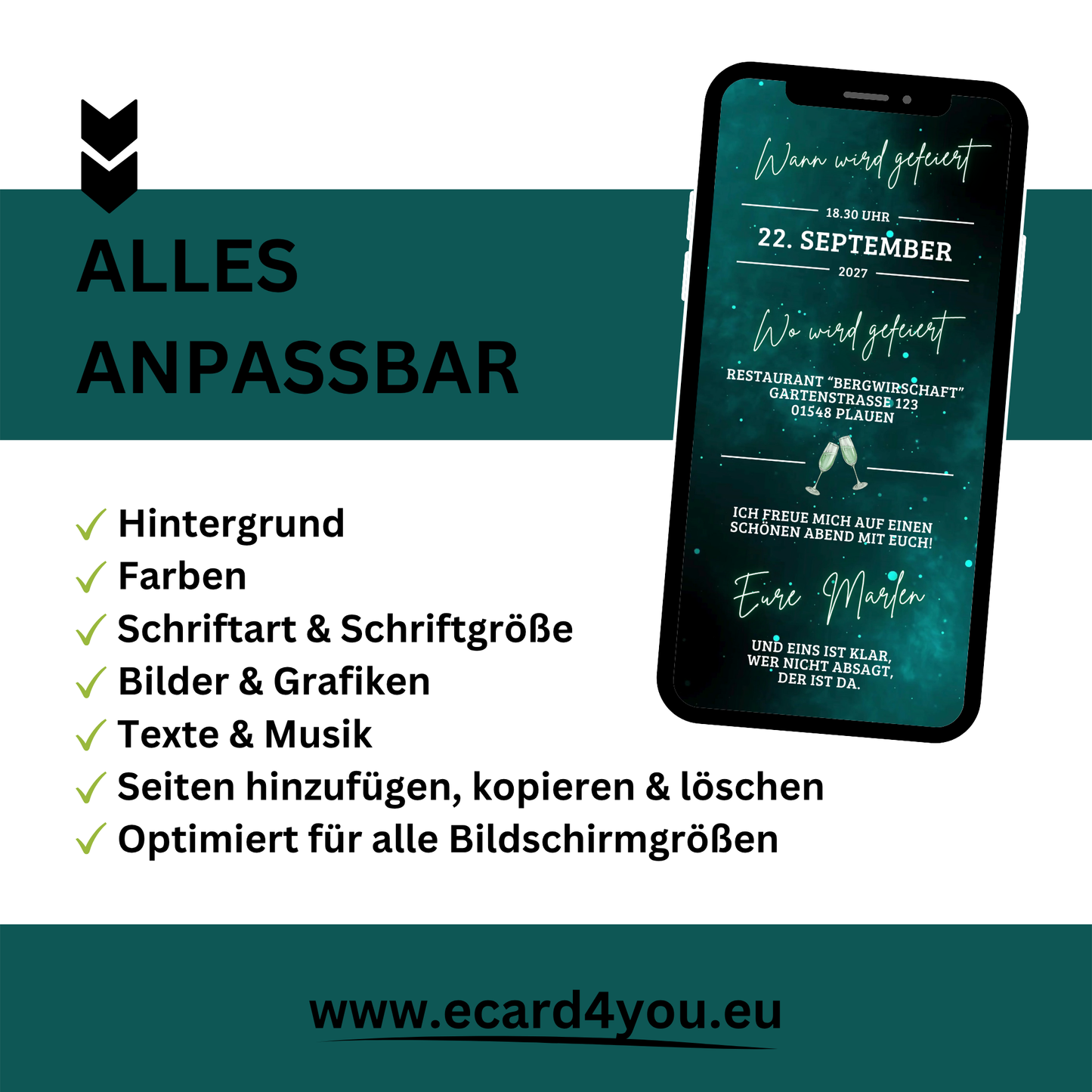 eCARD - Animierte Einladungskarte Geburtstag