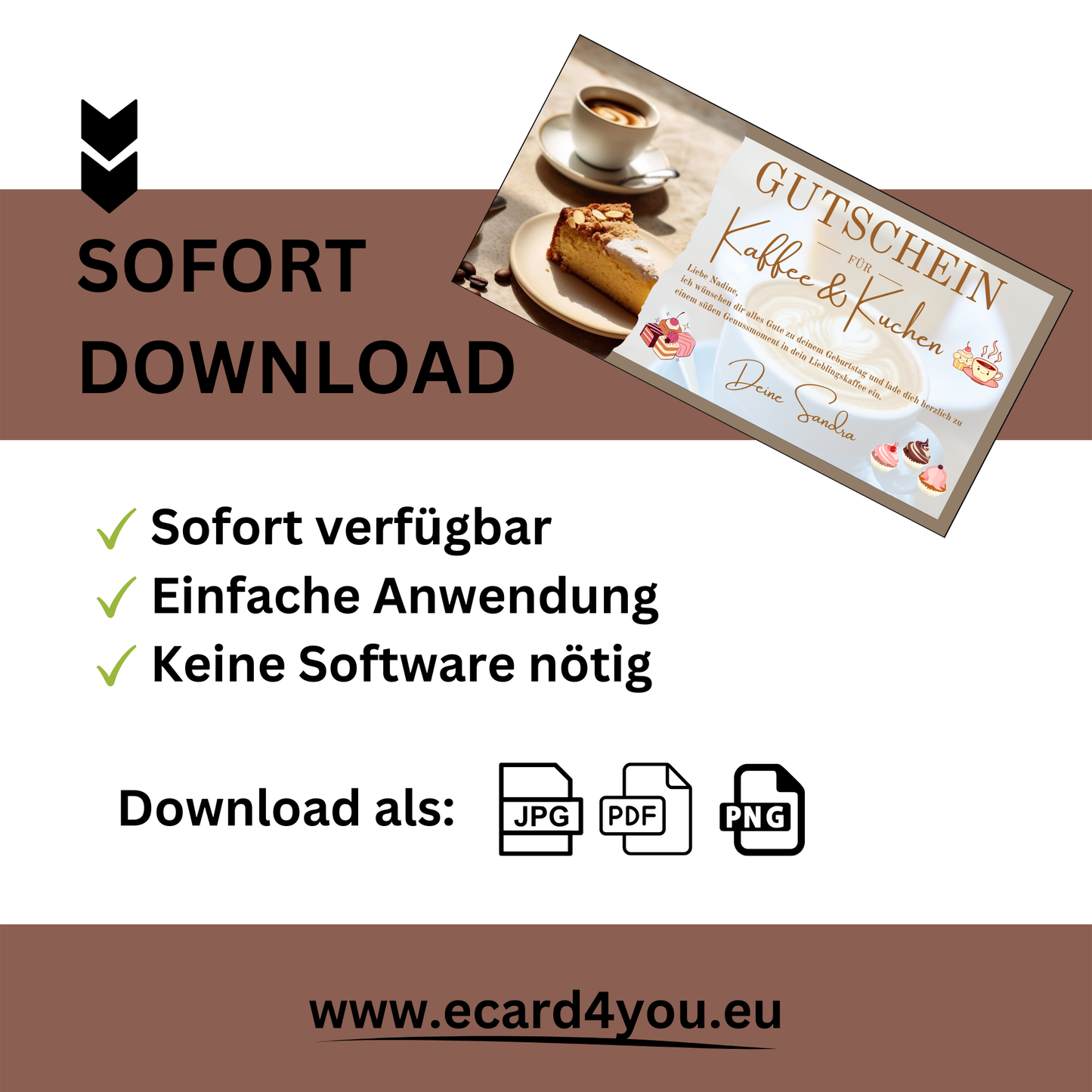 Gutschein - Kaffee und Kuchen Geschenkgutschein